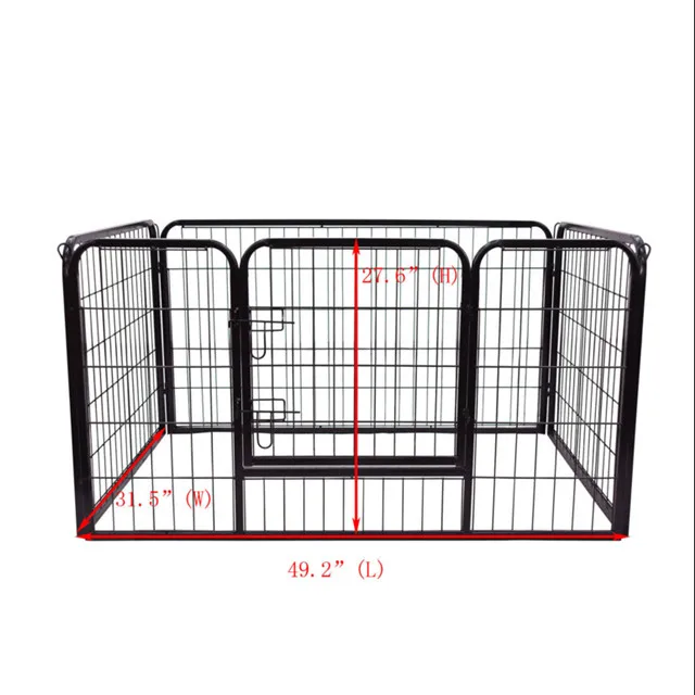 125cm length pet rabbit guinea pig dog puppy play pen metal hutch cage