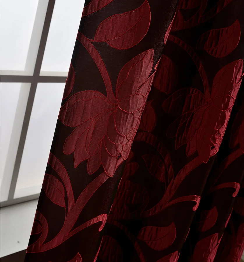 100% polyester fancy blackout jacquard window curtains for the living room
