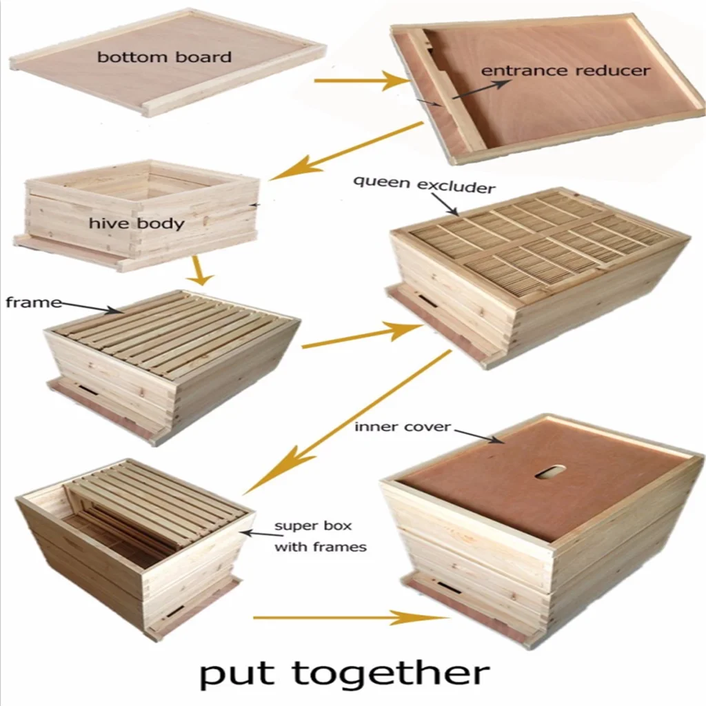 
Hot sale apiculture equipment beehive langstroth bee hives with 2Layer for apicultura 