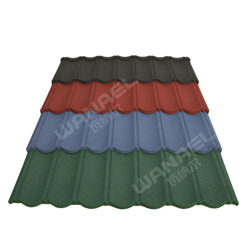 Low Cost Chinese Cheap Roofing Materials, Free-Maintenance And Durable Stone Chips Coated Steel Roof Sheets