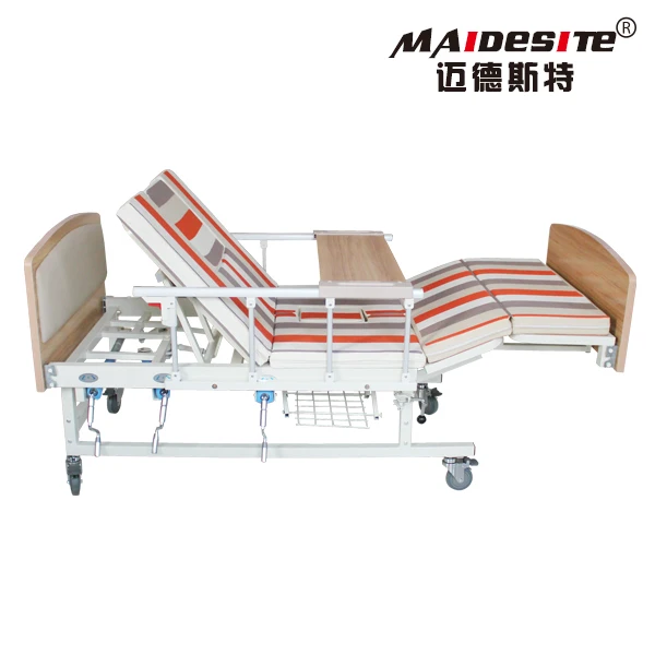 Back adjustable patient used steel manual hospital style beds for home
