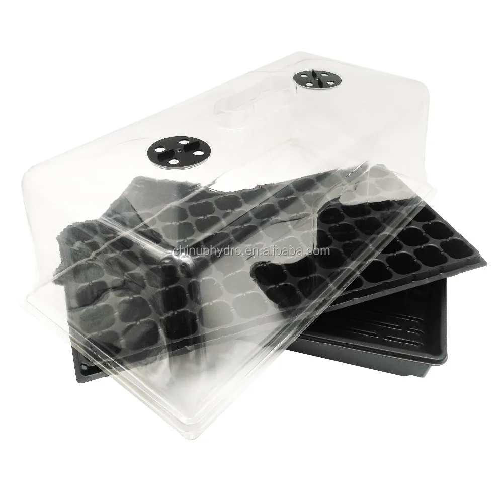 Cheap plastic hydroponics propagation kits,dome,seeding heat mat ,tray for plants propagation and 72-cell seedling inserts