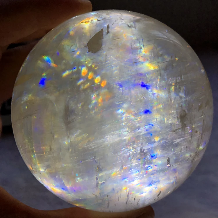 Wholesale rainbow natural quartz calcite crystal balls sphere for home decor