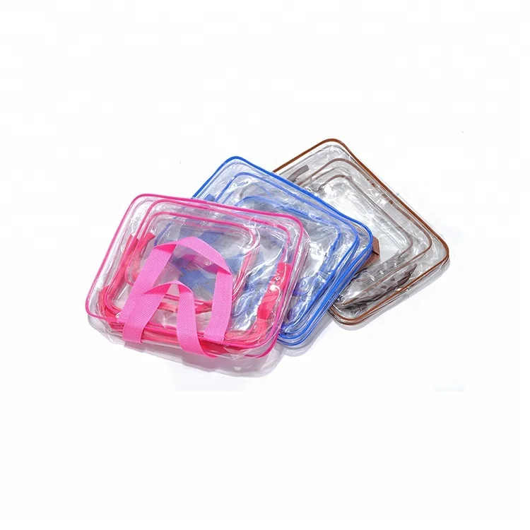 New designed custom shoulder pvc clear plastic zippered storage bag , clear pvc shopping bag for Toiletry