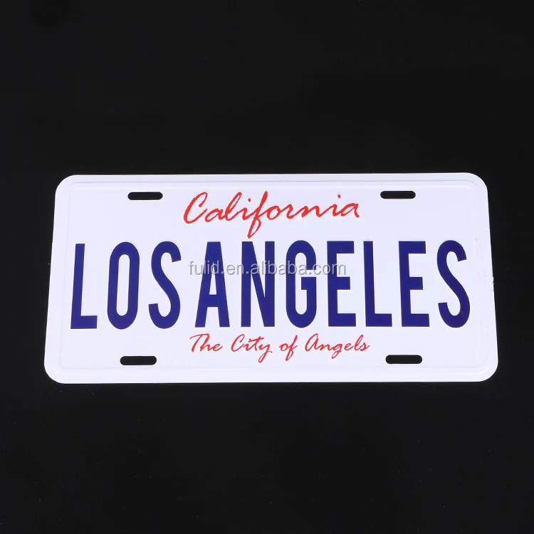 Aluminum LOS ANGELES License Plates Car License Plate High Security