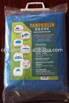 PE Laminated Tarpaulin with label card packing