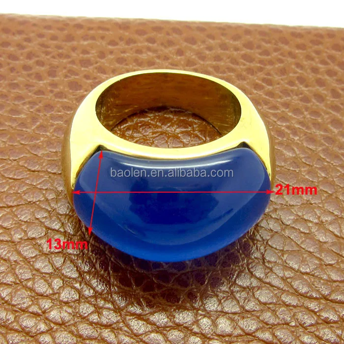 New  Gemstone Opal Statement Party Not Allergic Finger Rings Stone Crystal Jewelry AnEis do sexo feminino