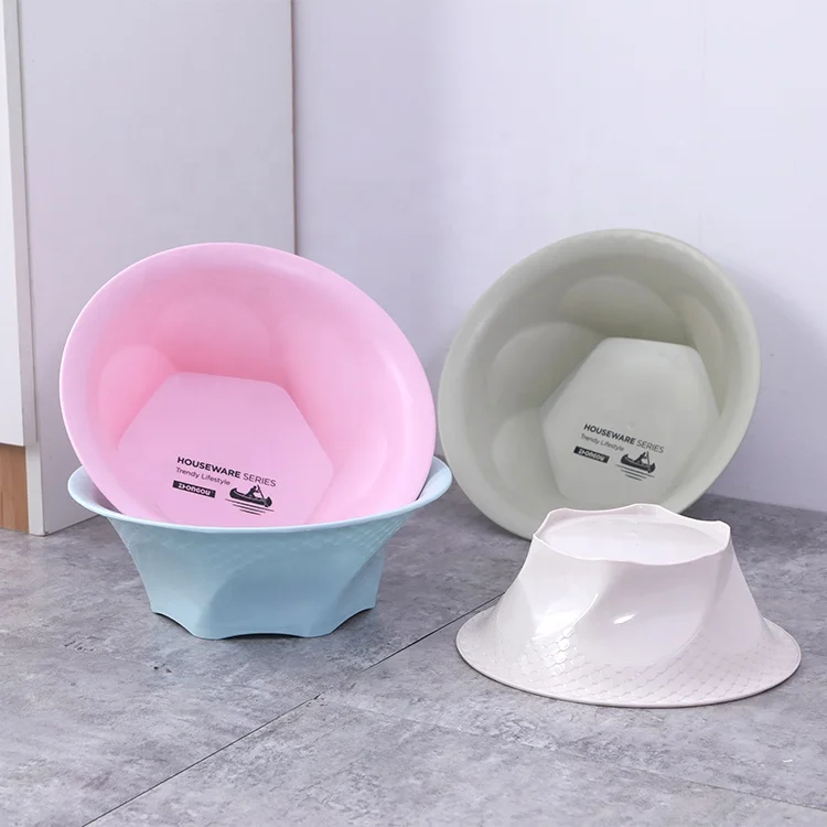 Bathroom &Kitchen Plastic Water Basin Colorful Round Shape  for Wash Face