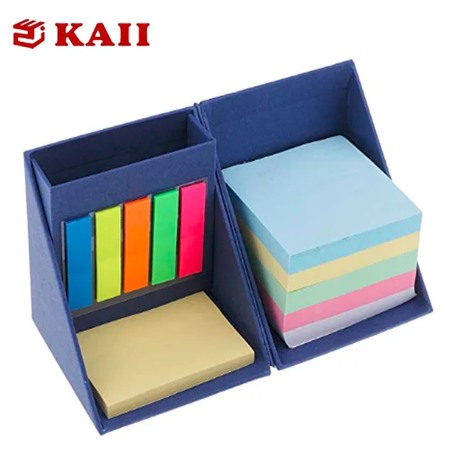 
Promotional Gifts Sticky Note Memo Cube in Kraft Paper Box with Pen Holder 