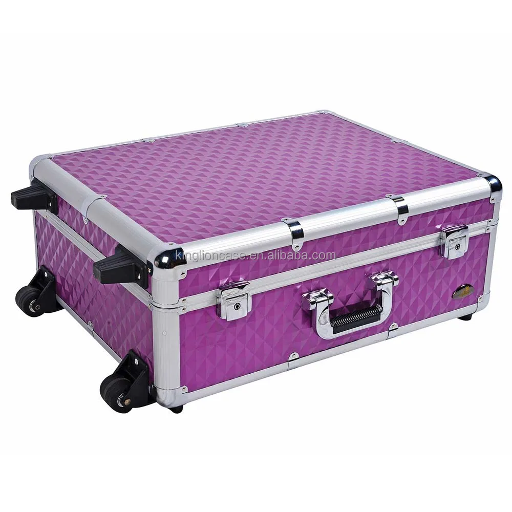 Studio To Go Makeup Case with Light - Pro Makeup Station - Purple