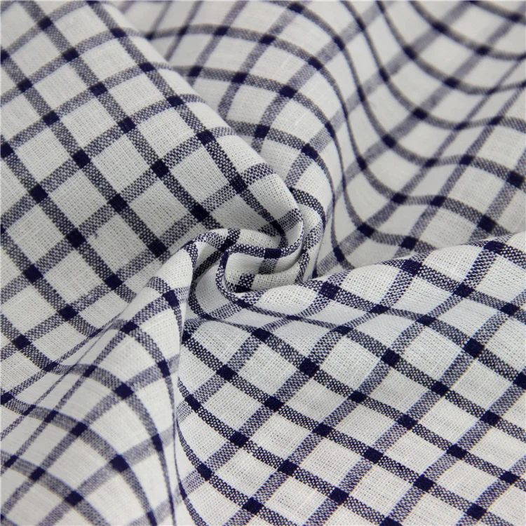 Высококачественная льняная хлопчатобумажная ткань для мужской рубашки