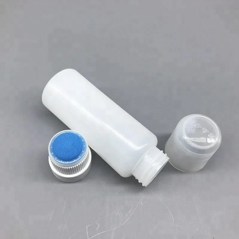 Medical 50ml plastic sponge tip non-woven foam hair cosmetic applicator bottle