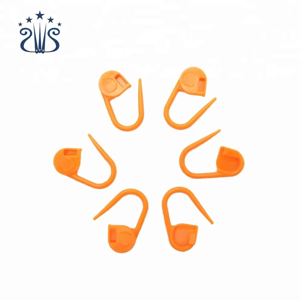 Multicolor Plastic Small Locking Stitch Markers Knitting Stitch Counter Needle Clip with Round Storage Box