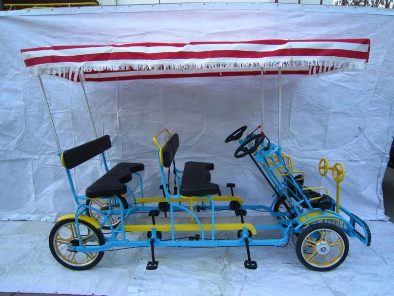 Best-selling factory outlet 4-person surrey sightseeing tandem bike bicycle bicicletas