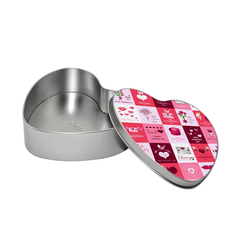 Personalized Design Sublimation Metal Heart Candy Boxes Metal Box with Aluminum Sheet for Wedding