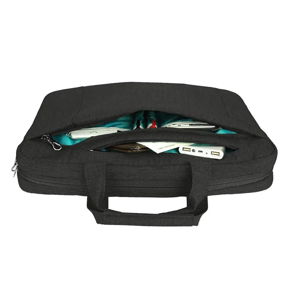 OEM 15.6 Inch Water-Resistant Laptop Sleeve Case Computer Message Briefcase Bag with Belt  for Men