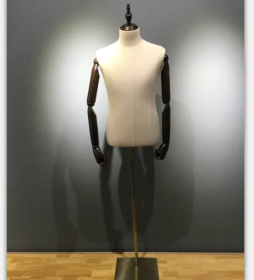 hot sell cheap male adjustable half body sewing mannequin Fabric Window Mannequin Male Half Body male dress form mannequin