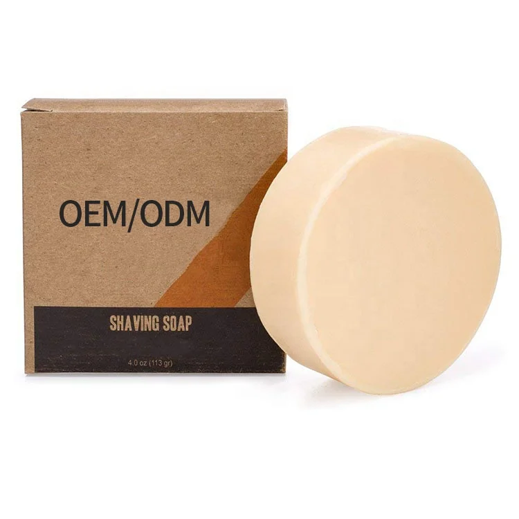 Private Label Coconut Oil Shea Butter Vegan Men Beard Care Shaving Soap