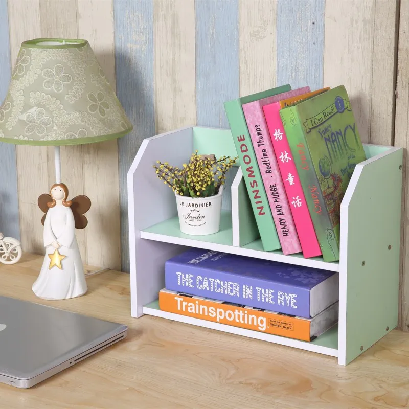 
Brief Design Portable Mini Wooden Bookshelf on the Desk 