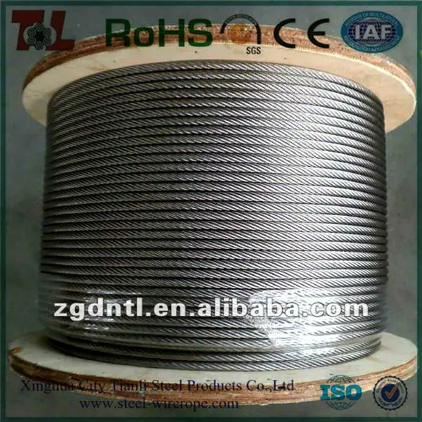 304 7x7 нержавеющей стального троса
