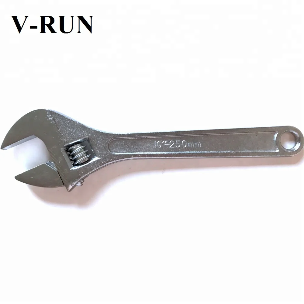 Low prices for drop forged HRB screw steel 10 inch adjustable wrench