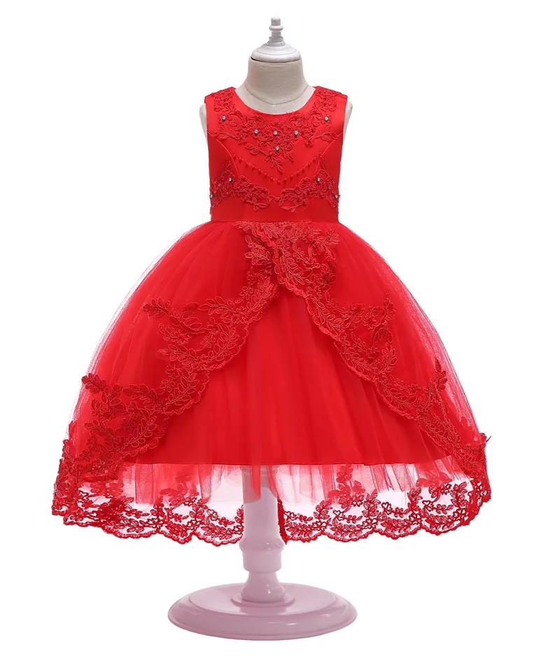 2019 hot selling summer new model beautiful little queen 5 years princess party kids clothes flower girl dress