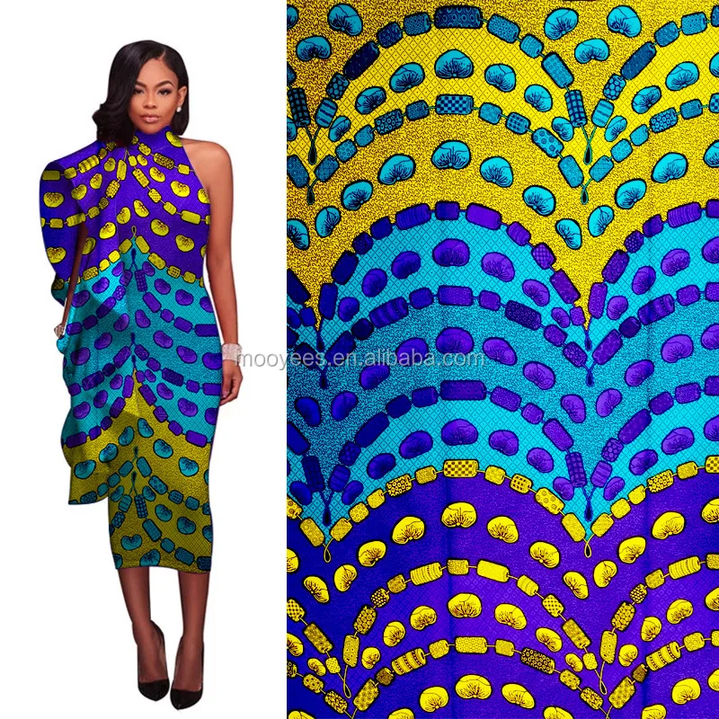 high quality lady 100% cotton african  ankara wax fabric