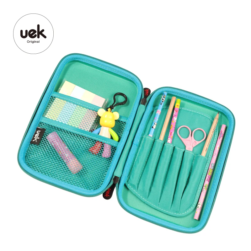 
UEK Kids Eva 3D Travel Frog pencil case for school children Stationery wholesale stationery kawaii 