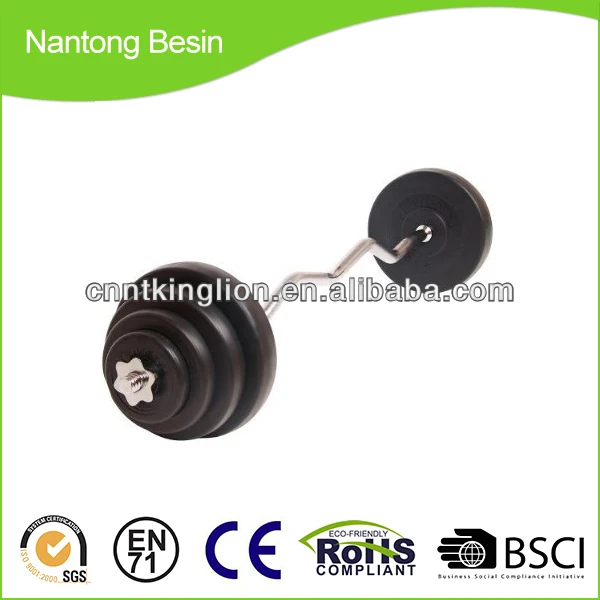 25kg Amazon 2 Parts Cross Fit  Adjustable Curl Cement Barbell