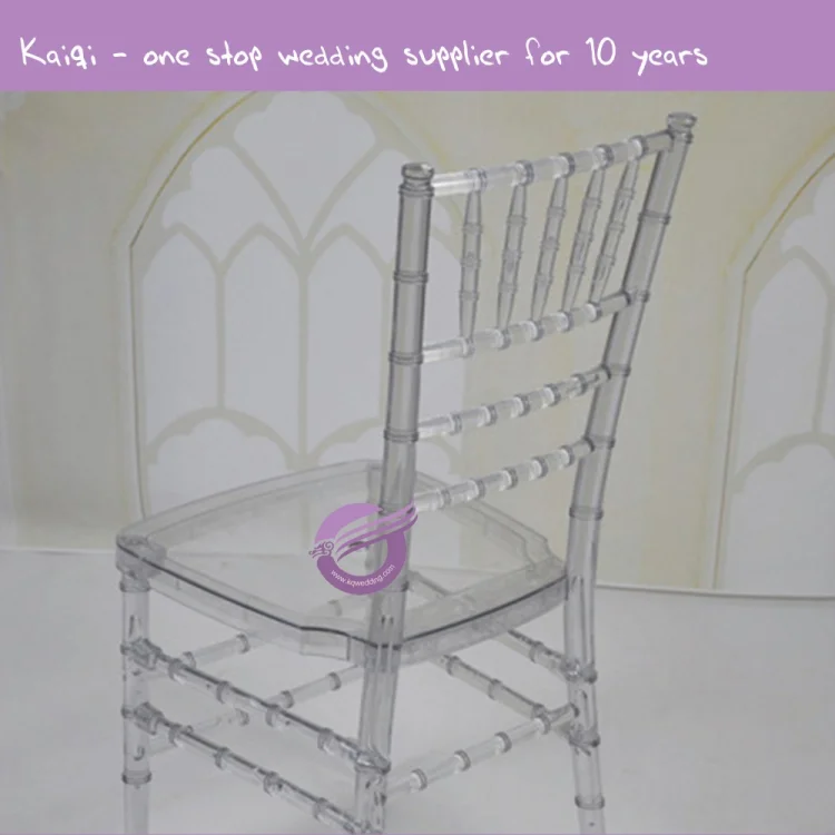 ZY23330 Wholesale wedding transparent plastic resin chiavari chairs