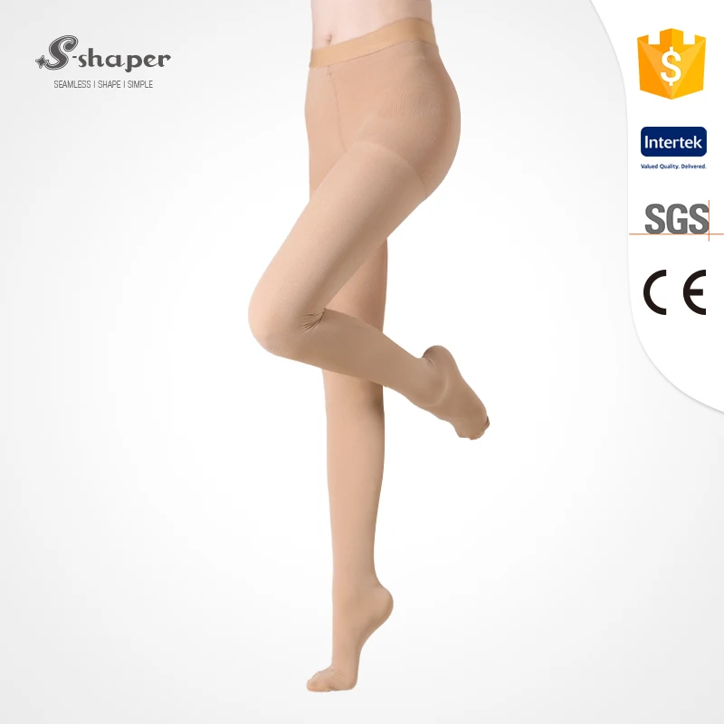 S-SHAPER Totally Lady White Tube Seamless Pantyhose Tights