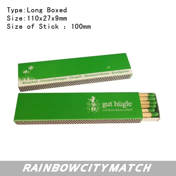 4 inch custom match box promotion candle black wholesale cigar 100mm custom matches extra long safety box matches