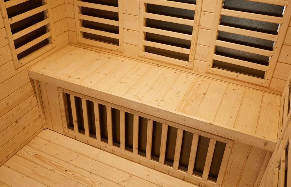 Two person luxury Family Infrared Sauna room, wooden steam sauna cabin, dry sauna box