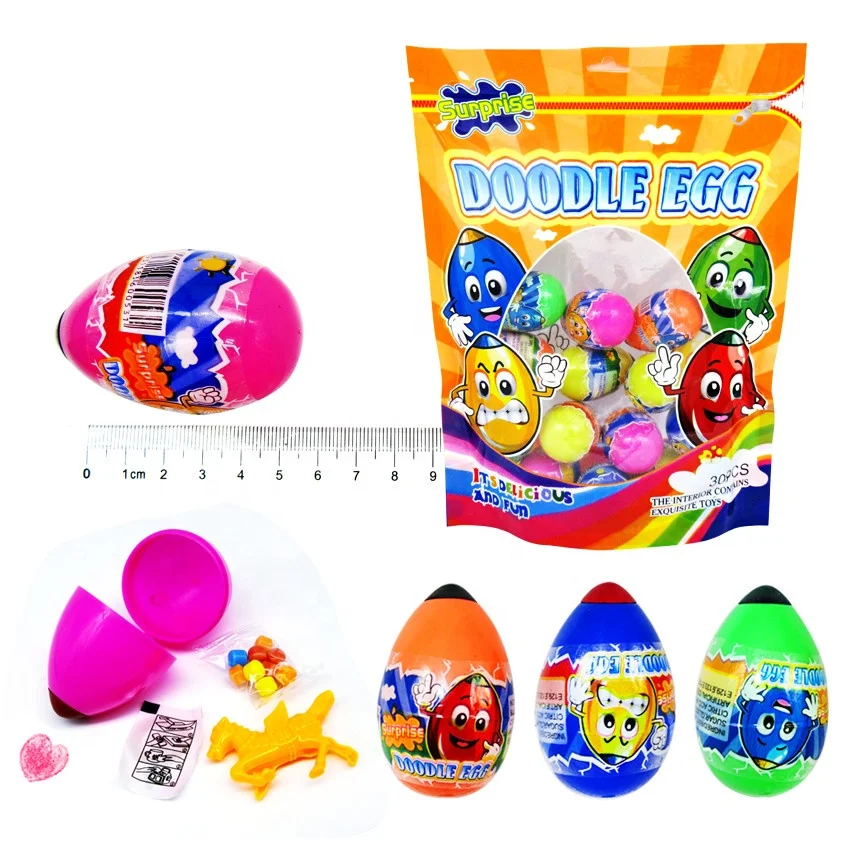 funny toy egg shaped with press fruit hard candy for kids