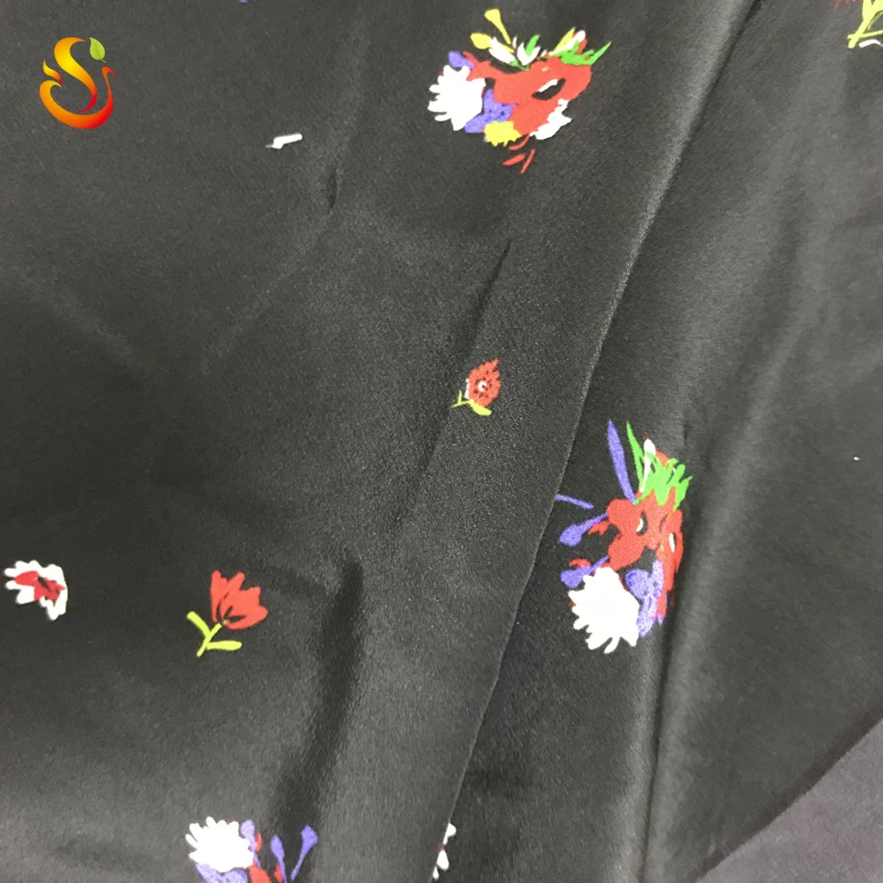 
Custom Floral Print Chinese Silk Crepe De Chine Fabric 
