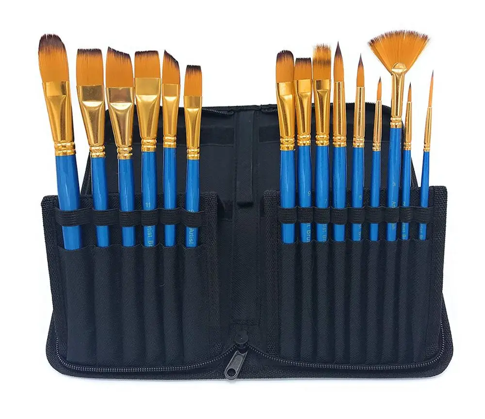Newest Professional Synthetic Nylon  Art And Craft Paint Brush Set Acrylic Paint Brush