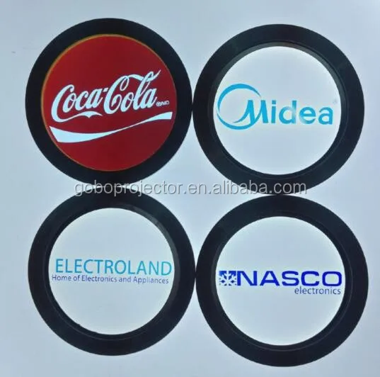 
53mm diameter glass gobo colorful image gobo slide for advertising projector 