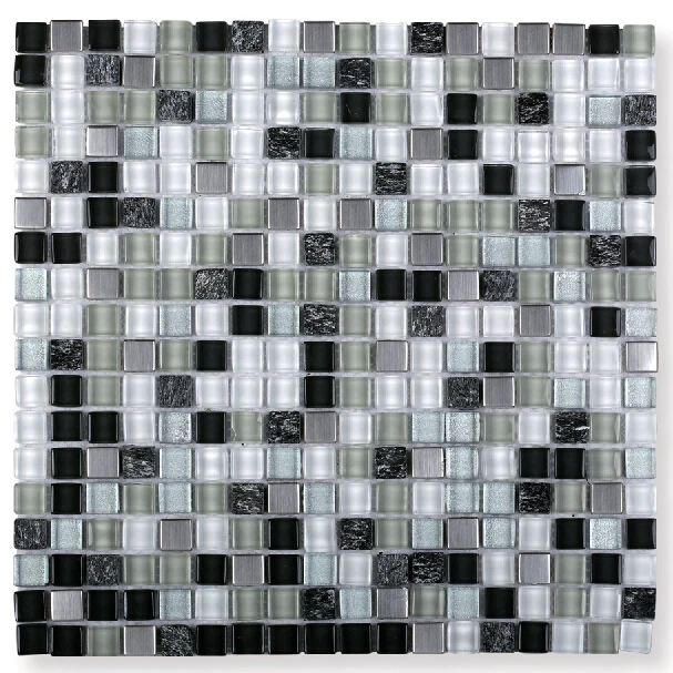 Blue Yellow Mixed Square Marble Mosaic Tile swimming pool tile grout