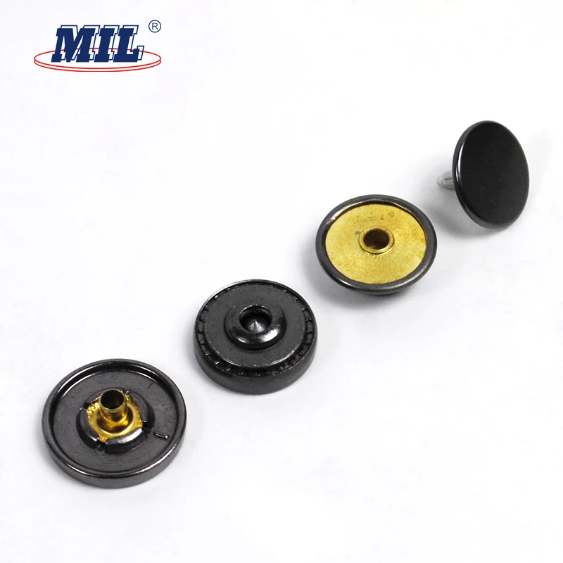 4 parts metal snap fastener button for clothing