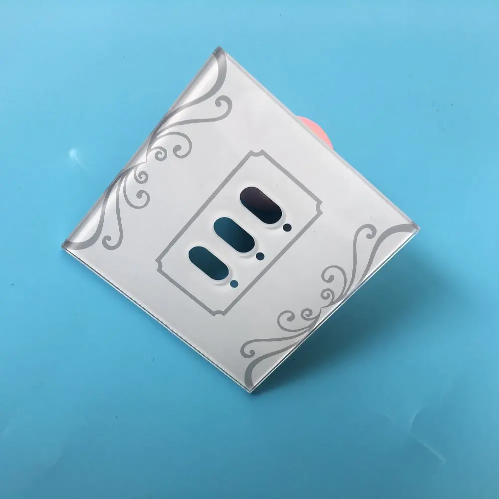 Tempered Glass Touch Panel 3 Gang Wifi Remote Control Electric Wall Light Switch US Standard for Smart Home System