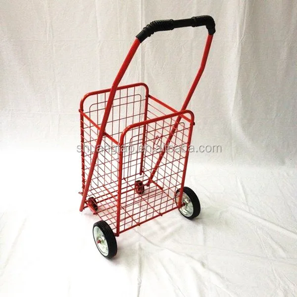 Manufacture Powder Coating Shopping Trolley cart, foldable shopping trolley(Wholesale)