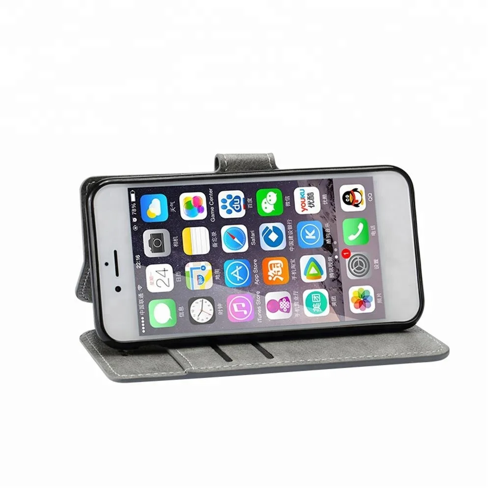 Double Sewing Flip PU Leather Mobile Case for Huawei xt2