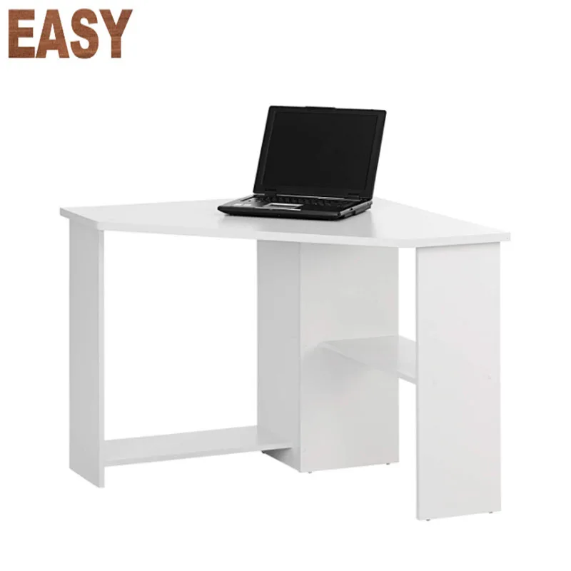 Modern Wooden Corner Home Office Desk, L-Shaped Computer Workstation PC Laptop Table Design