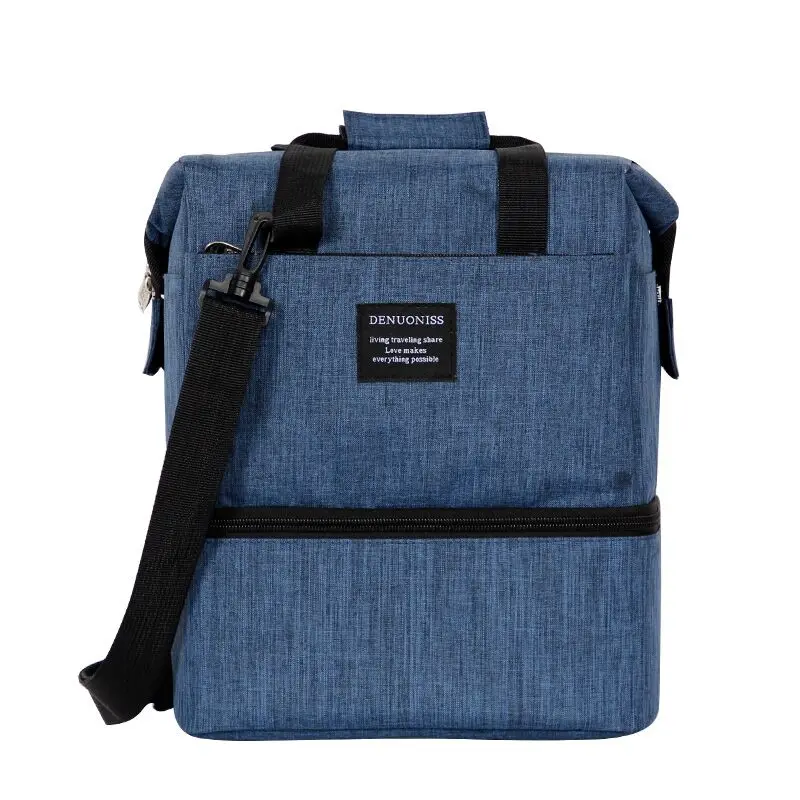 Термос, сумка-холодильник 600D из мягкой ткани Оксфорд, водонепроницаемая изолированная сумка для пикника на открытом воздухе, модная двойная изоляционная автомобильная сумка для ланча