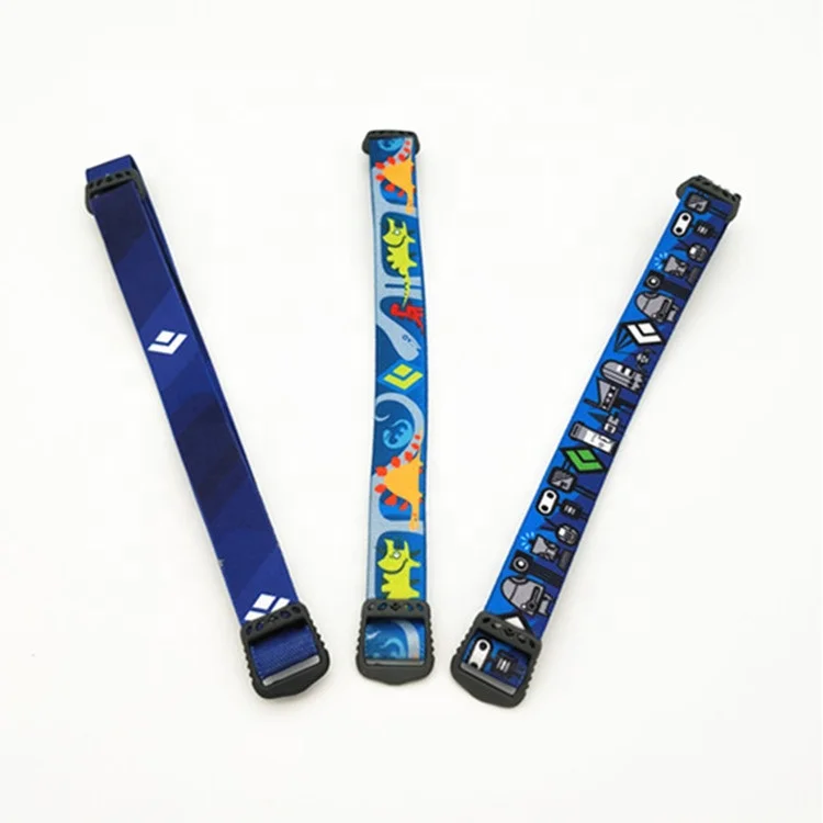 Custom Printed Elastic Band Polyester Headlamp Strap With Adjustable Buckle For Outdoor Activities