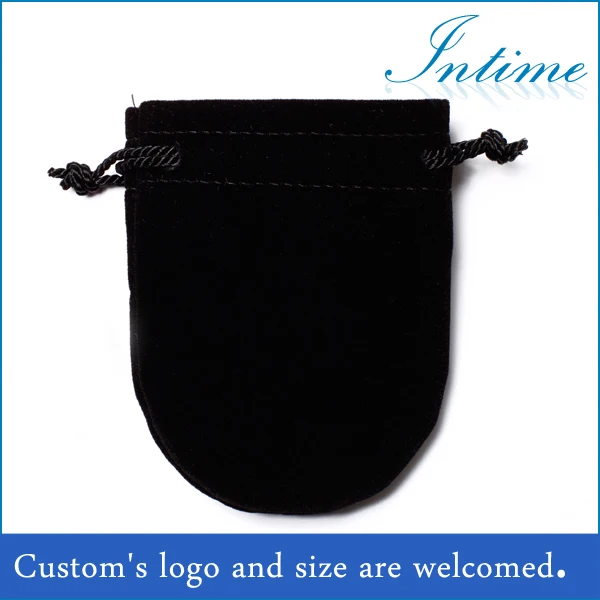 Drawstring Flannelette Bag For Cufflinks Packing custom printed jewelry pouches