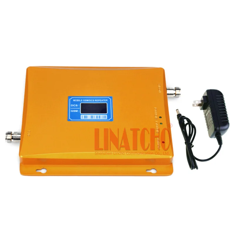 LCD display  cell phone indoor dual band signal repeater gsm booster 900 / 1800