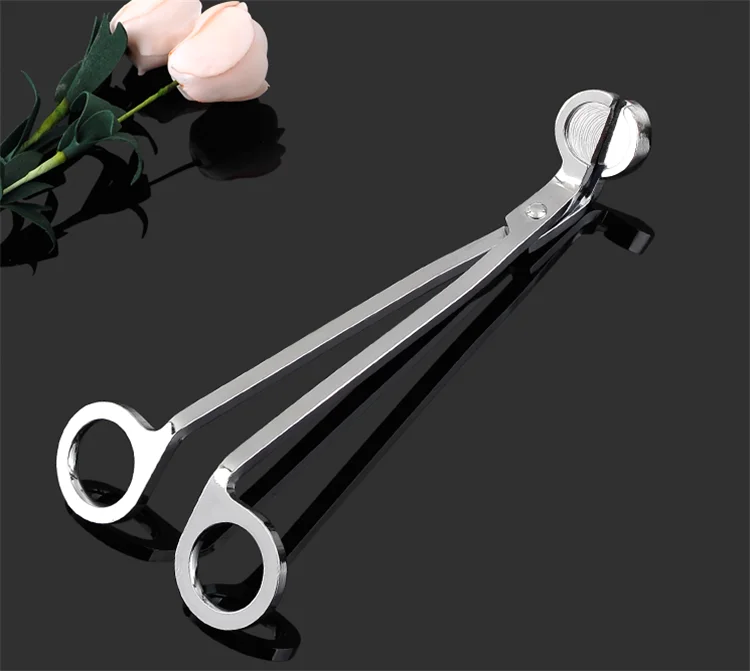 
Custom candle tools silver candle care kit candle scissors wick trimmer 