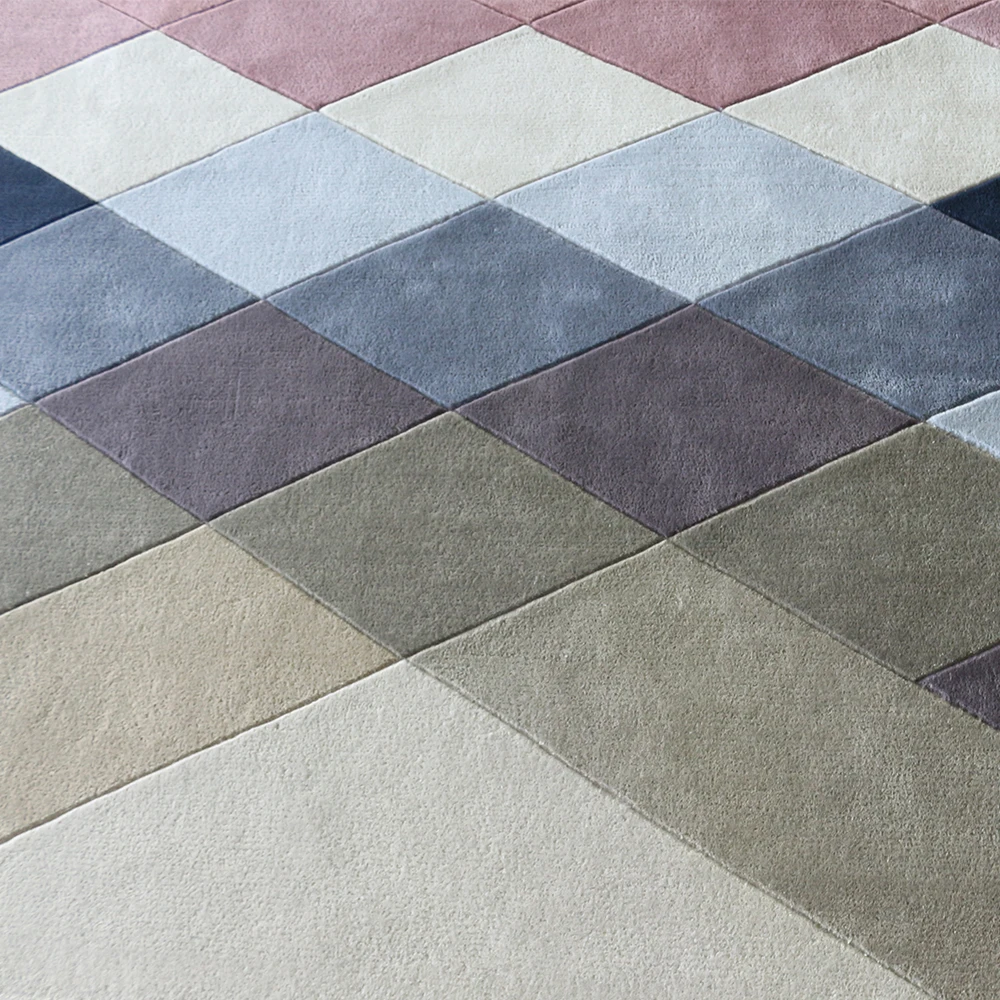 Wholesale price indoor house geometric soft hand tufted acrylic carpet living room modern