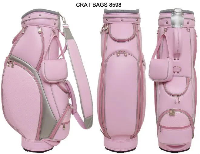 custom sizes make xiamen high quality smart junior new style white antique leather golf cart bags